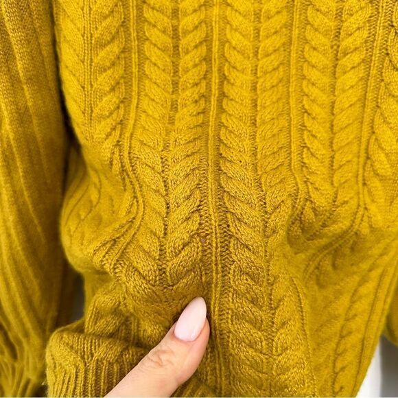 Ulla Johnson Puff Sleeve Sweater in Mustard Wool - Picture 6 of 10